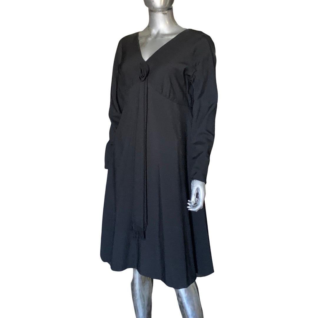 d’Crenza Beverly Hills Vintage Custom Made Little Black Cocktail Dress Size 14  For Sale 4