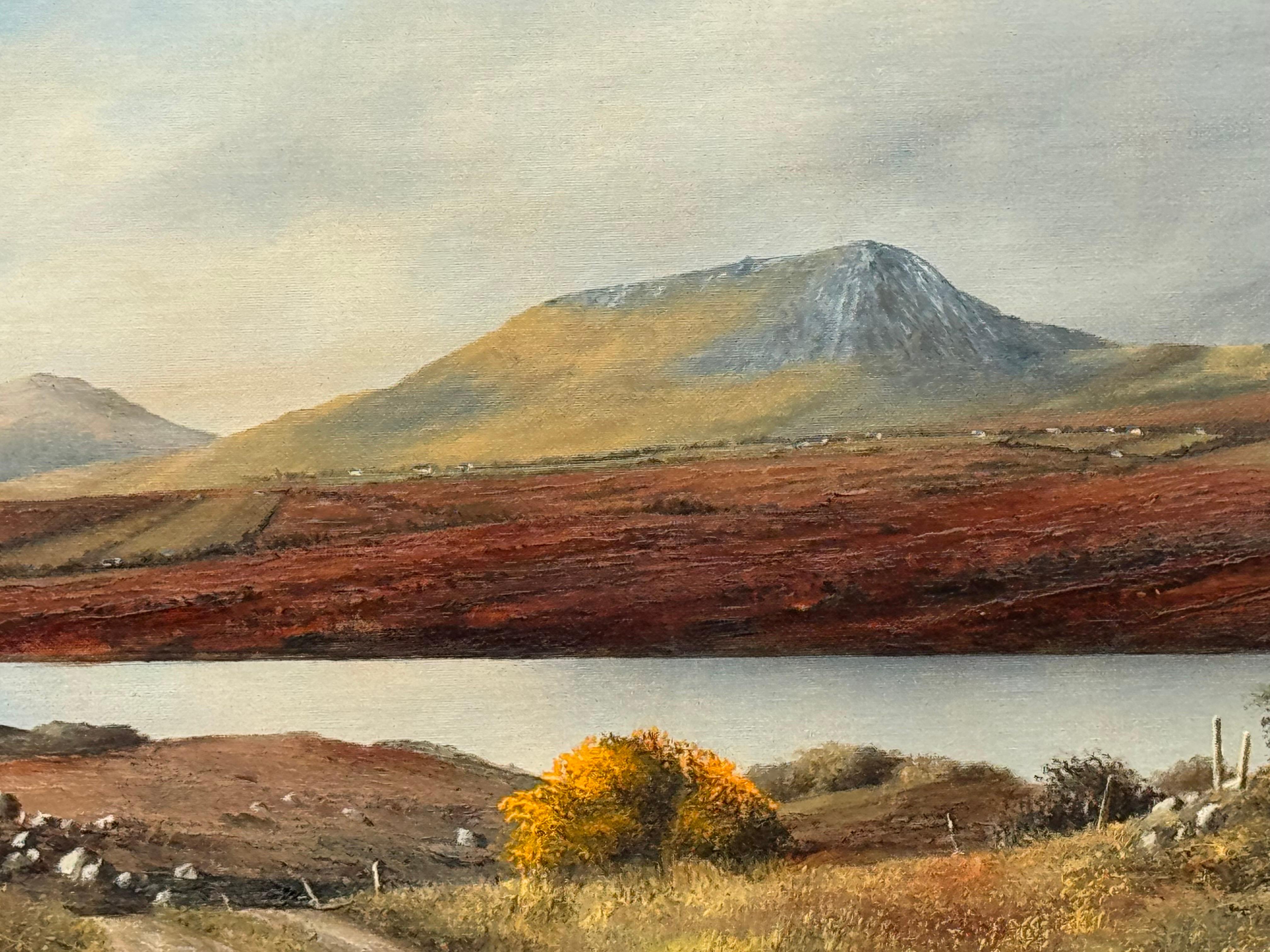 Mountain Lake Landscape of County Donegal Northern Ireland Vintage Irish Art For Sale 7