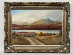 Mountain Lake Landscape of County Donegal Northern Ireland Vintage Irish Art