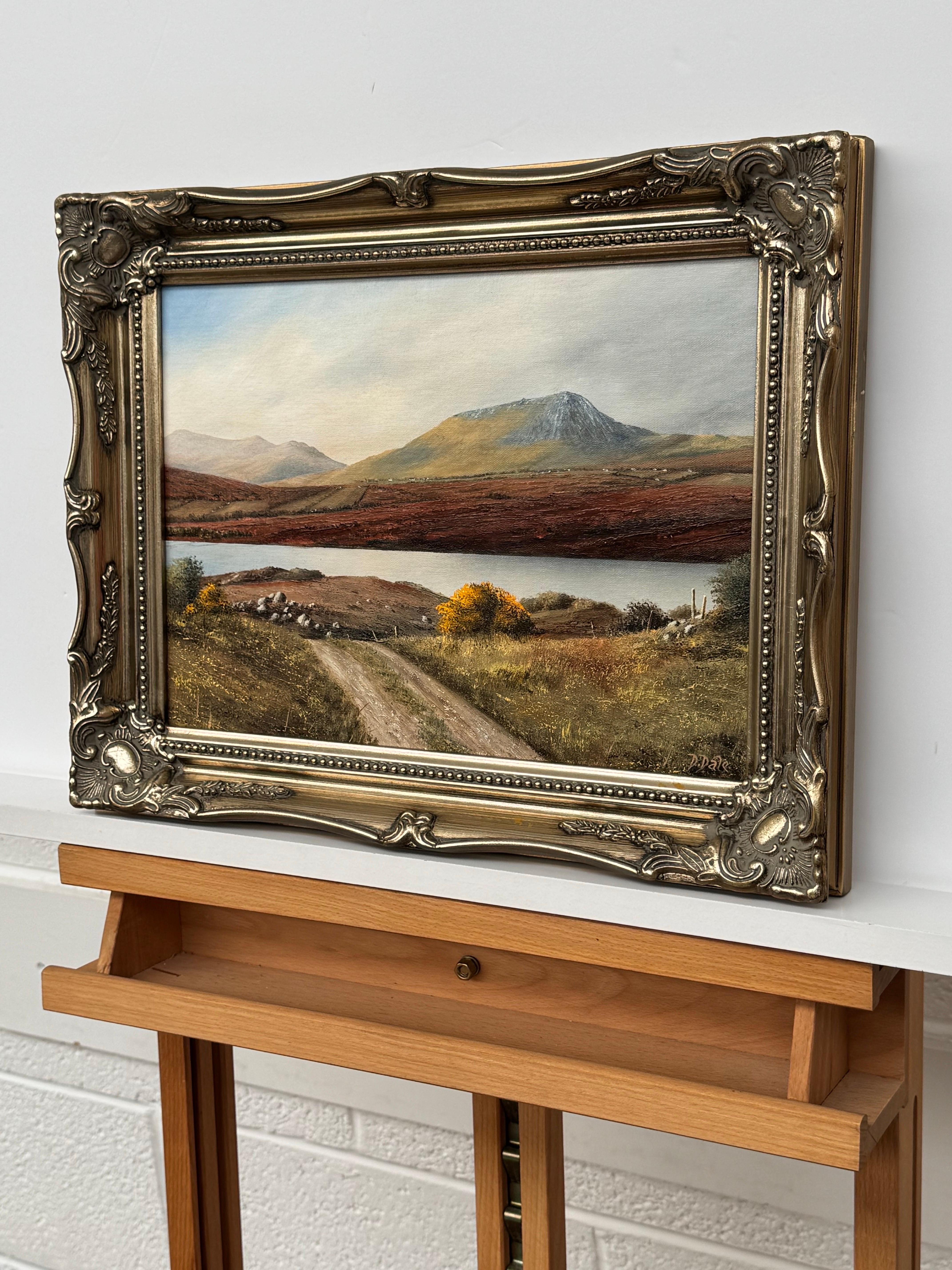 Mountain Lake Landscape of County Donegal Northern Ireland Vintage Irish Art For Sale 1