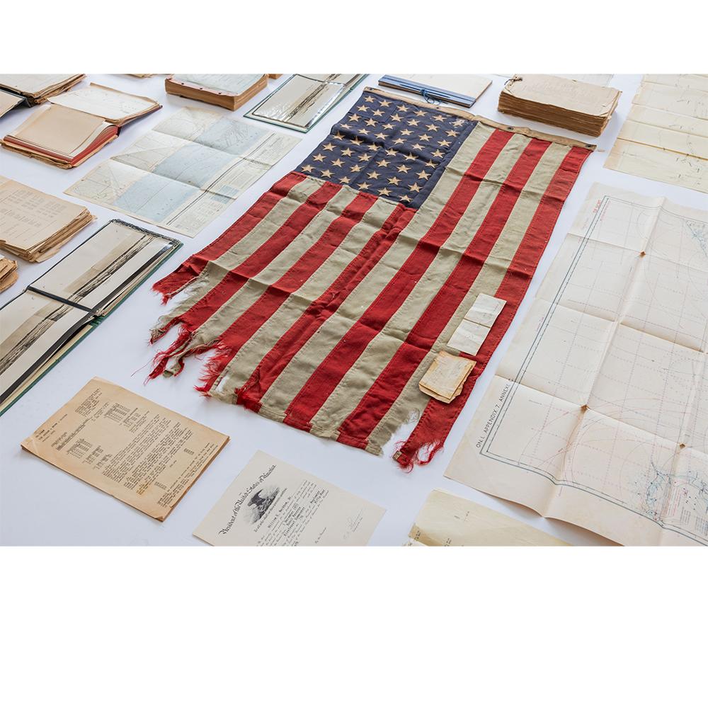 D-Day Flag, 1940s, one of the first American flags flown on June 6th, 1944. For Sale 6