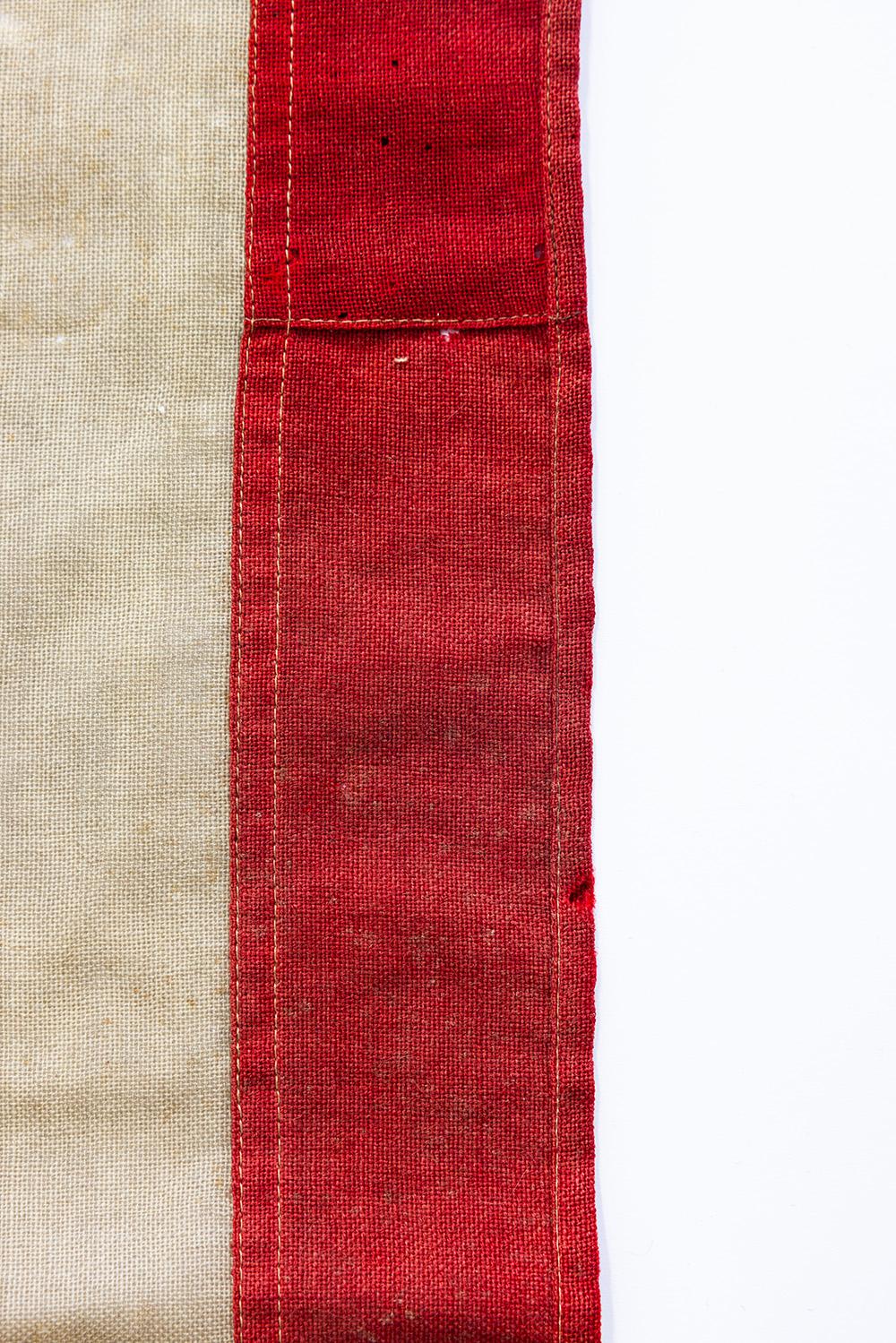 Bayliss Rare Books are delighted to present the Earliest Known American Flag Flown on D-Day (As seen in The Telegraph)

Flown on USS-YMS-381, one of the first vessels to enter the assault channels at Utah Beach on D-Day, this battle-worn, 48-star