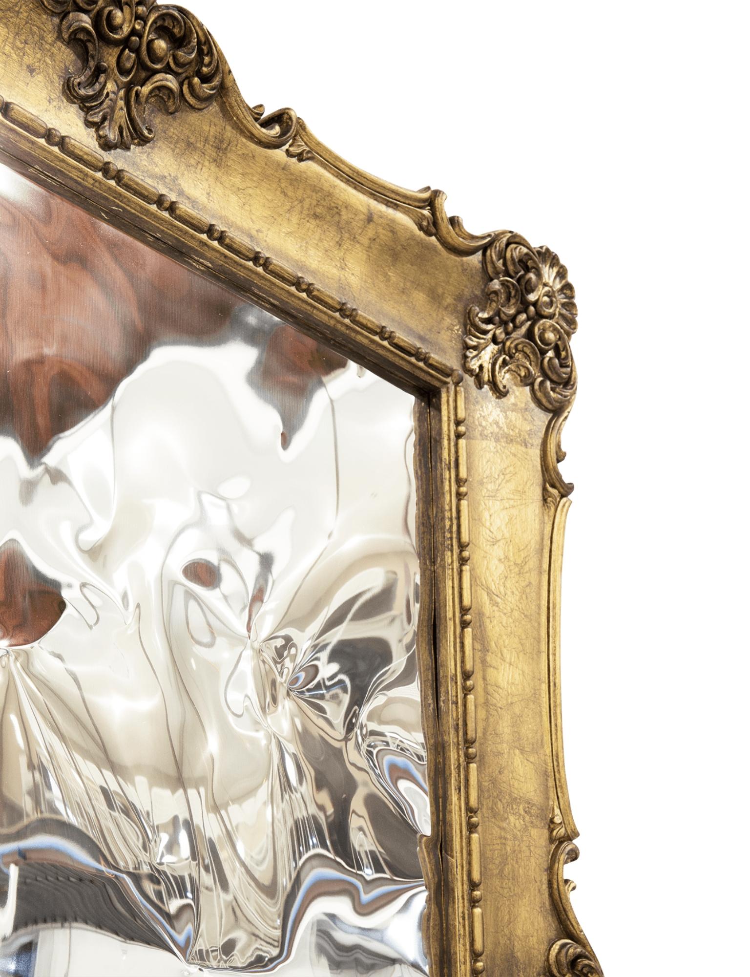 Miroir D. Dinis - Détails artisanaux en acier inoxydable et laiton - Boca do Lobo en vente 2