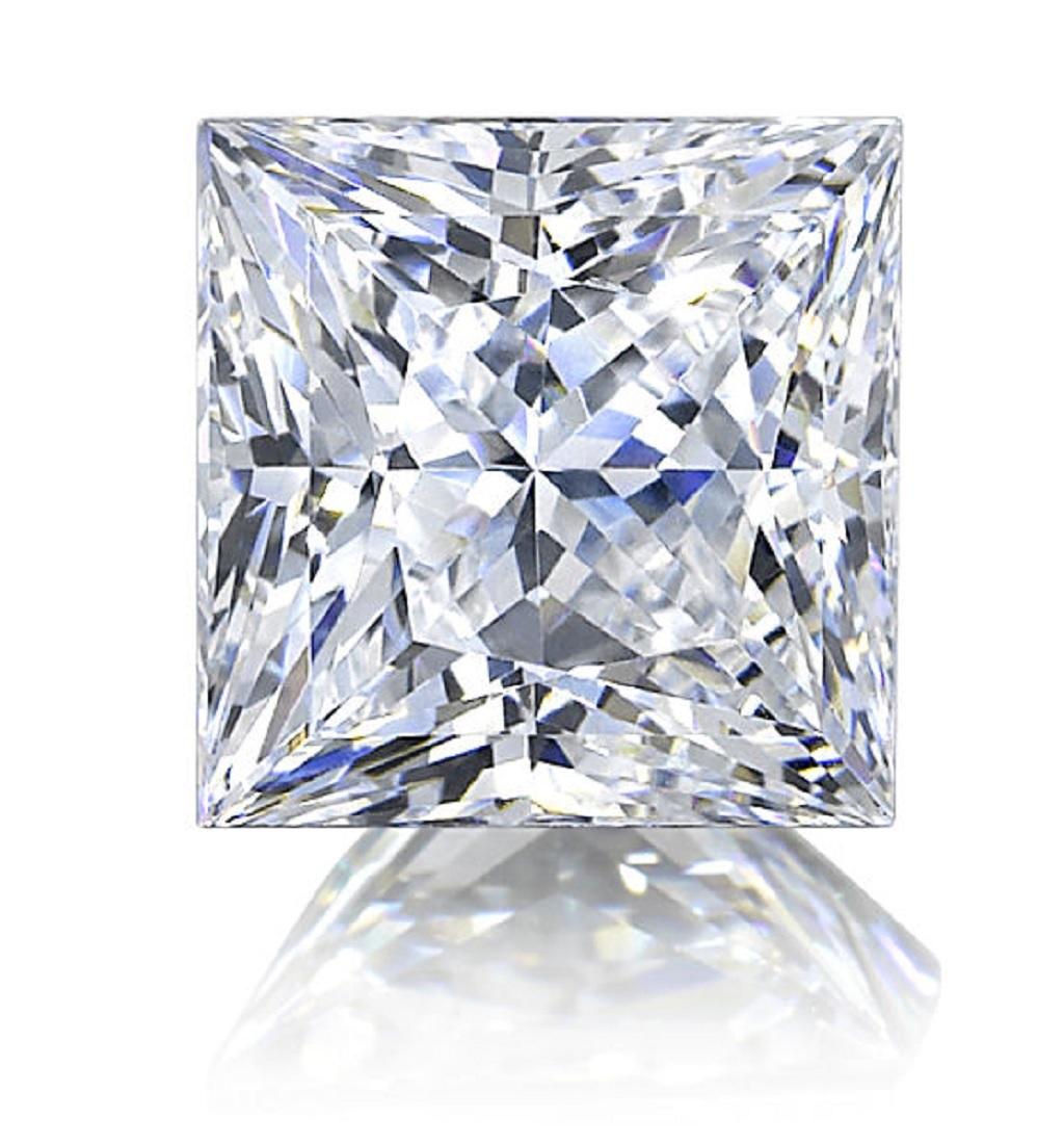 VVS GIA zertifizierter 5 Karat Diamant im Prinzessinnenschliff (Carréschliff)