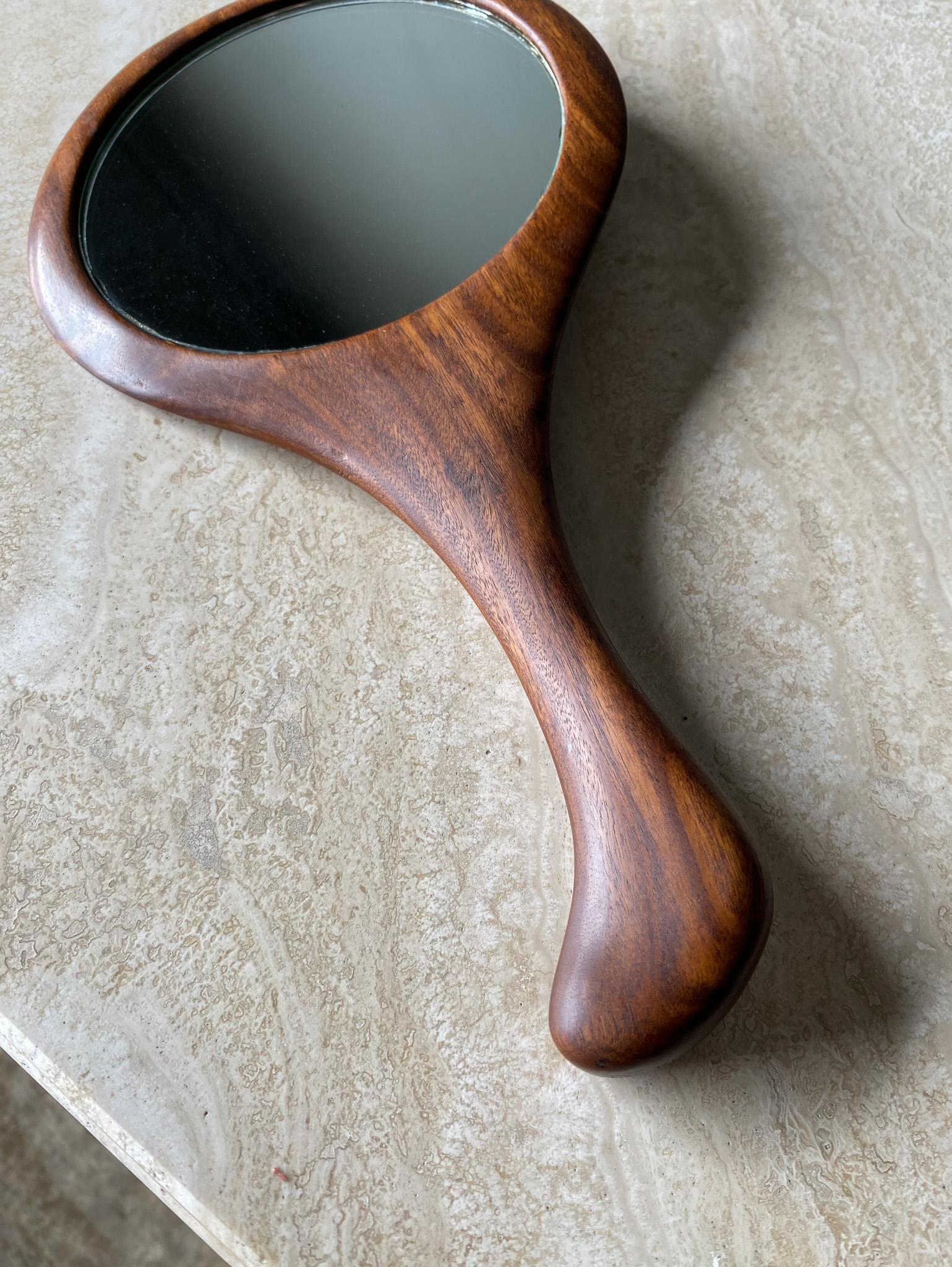 D. French Studio Crafted Hand Held Mirror, 1981 For Sale 3