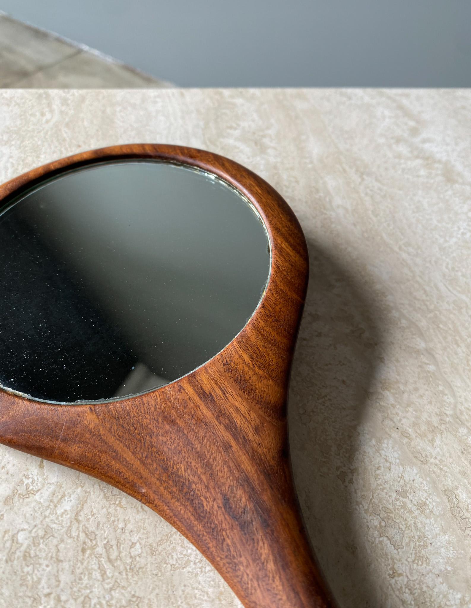 D. French Studio Crafted Hand Held Mirror, 1981 For Sale 4