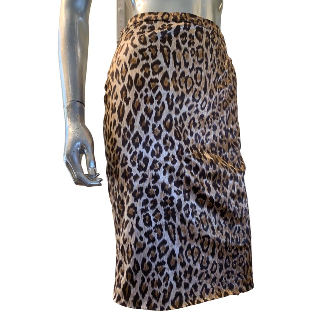  D & G Dolce Gabbana Signature « Dolce Vita » Jupe crayon léopard taille 4-6 Pour femmes 