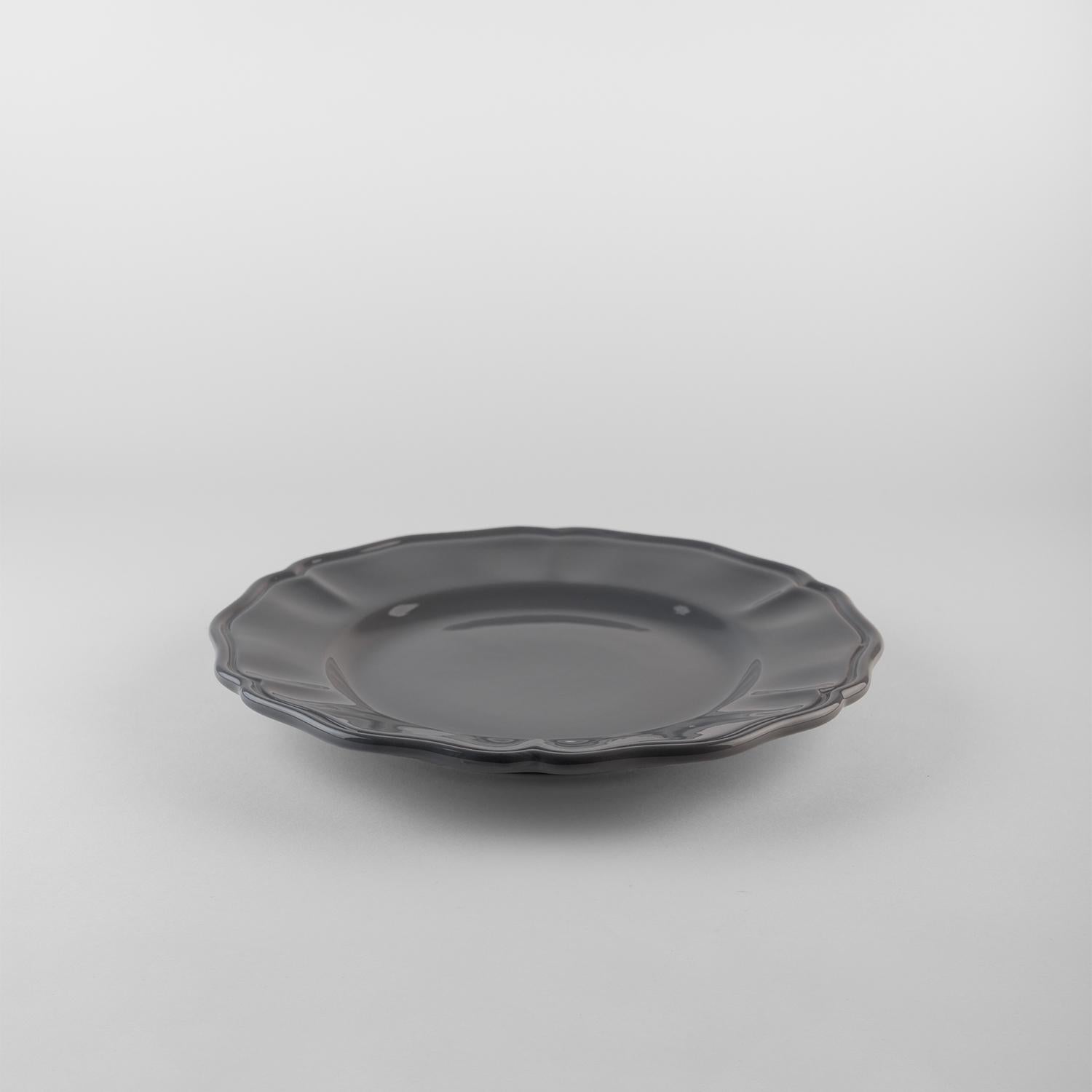 D Platos hondos grises sirven: Sopa, soporte, plato auxiliar para 4. Hecho a mano en Italia 2024 en Nuevo estado para la venta en San Miniato PI, IT