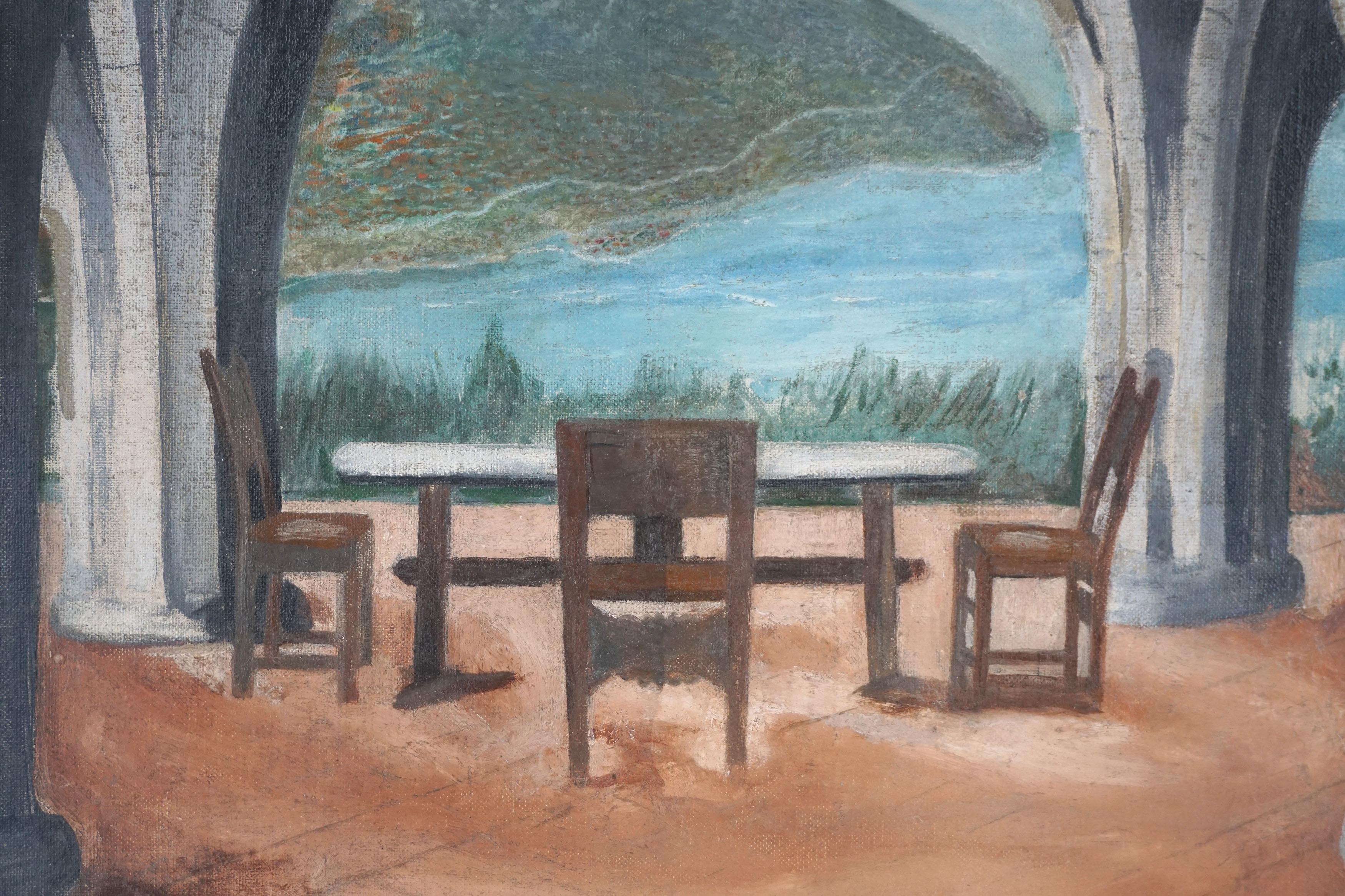 Ravello Amalfi Coast Original Oil Painting - Villa Cimbrone La Cripta For Sale 1