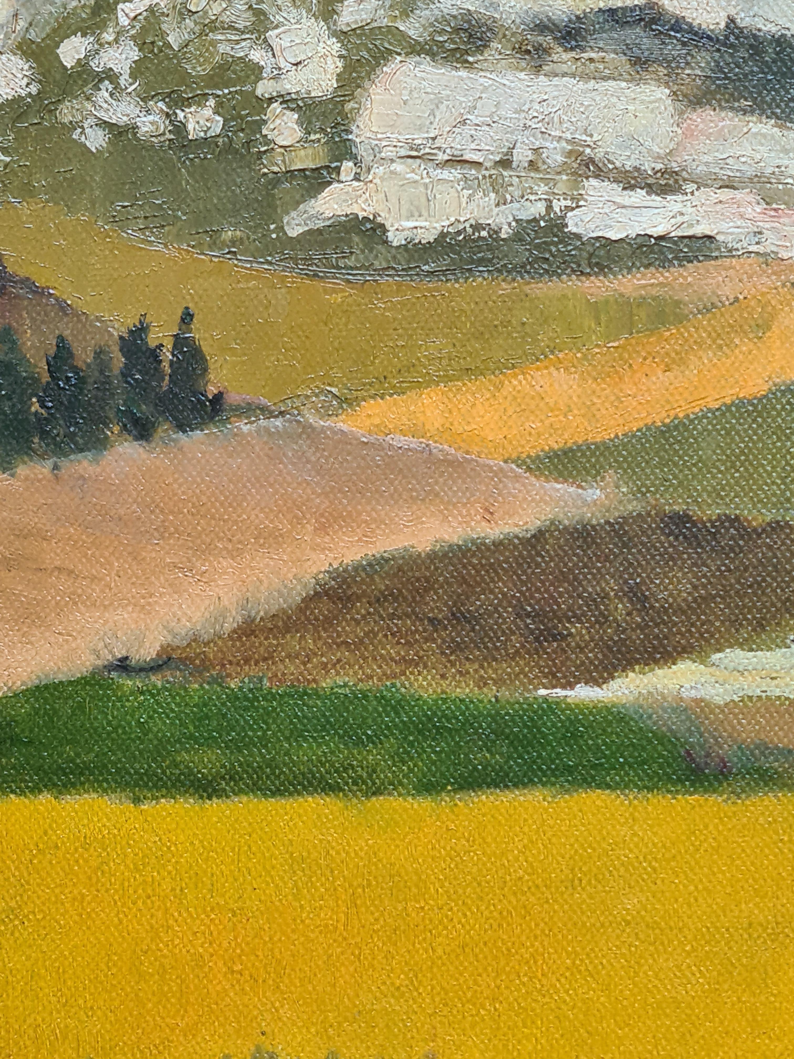 Champ couleur Paysage français, Le Mont St Victoire, Hommage à Nicolas de Staël en vente 5