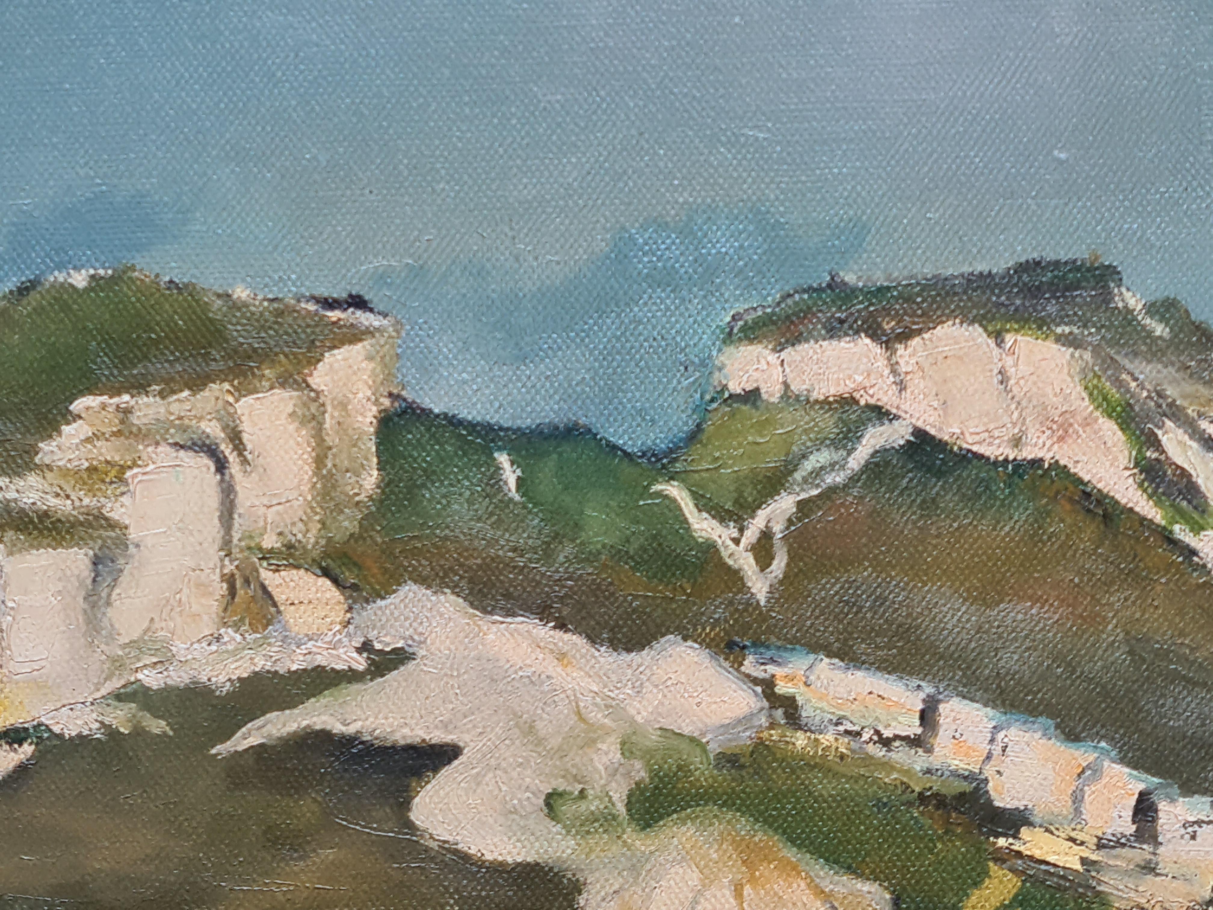 Champ couleur Paysage français, Le Mont St Victoire, Hommage à Nicolas de Staël en vente 1