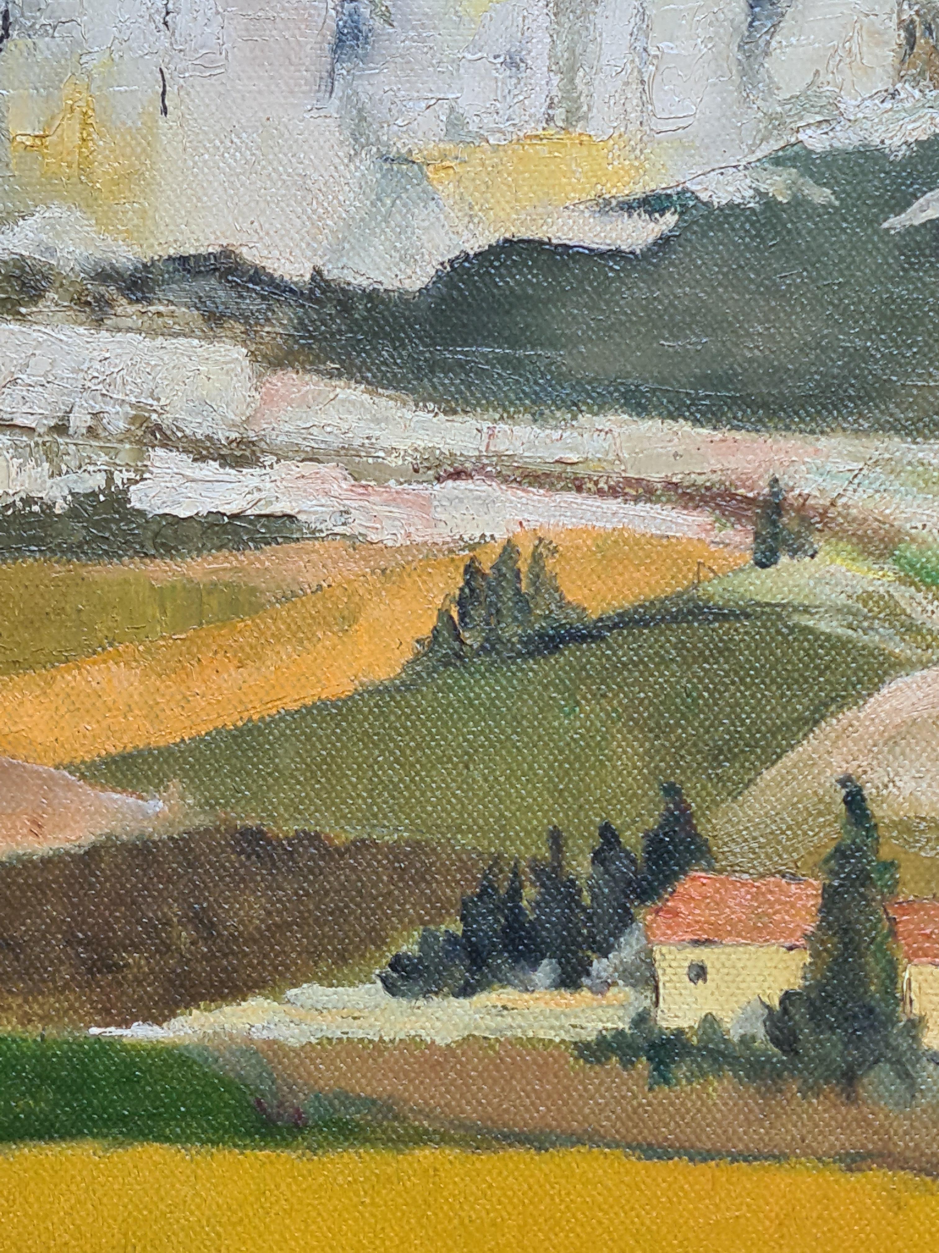 Champ couleur Paysage français, Le Mont St Victoire, Hommage à Nicolas de Staël en vente 4