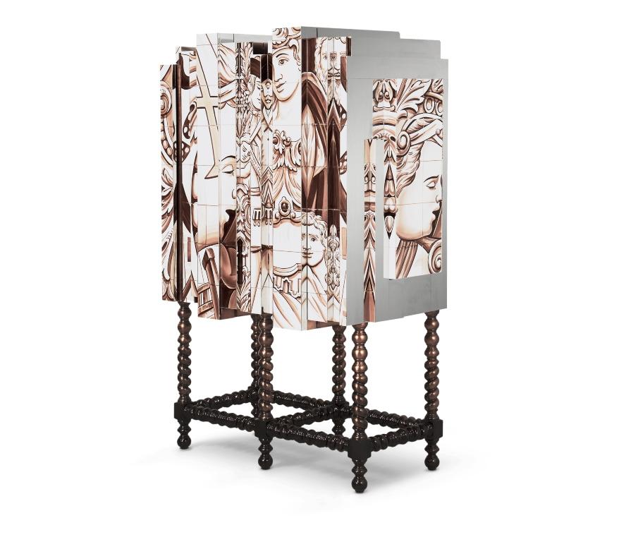 Modern D. Heritage Cabinet with Hand-Painted Tiles by Boca do Lobo  For Sale