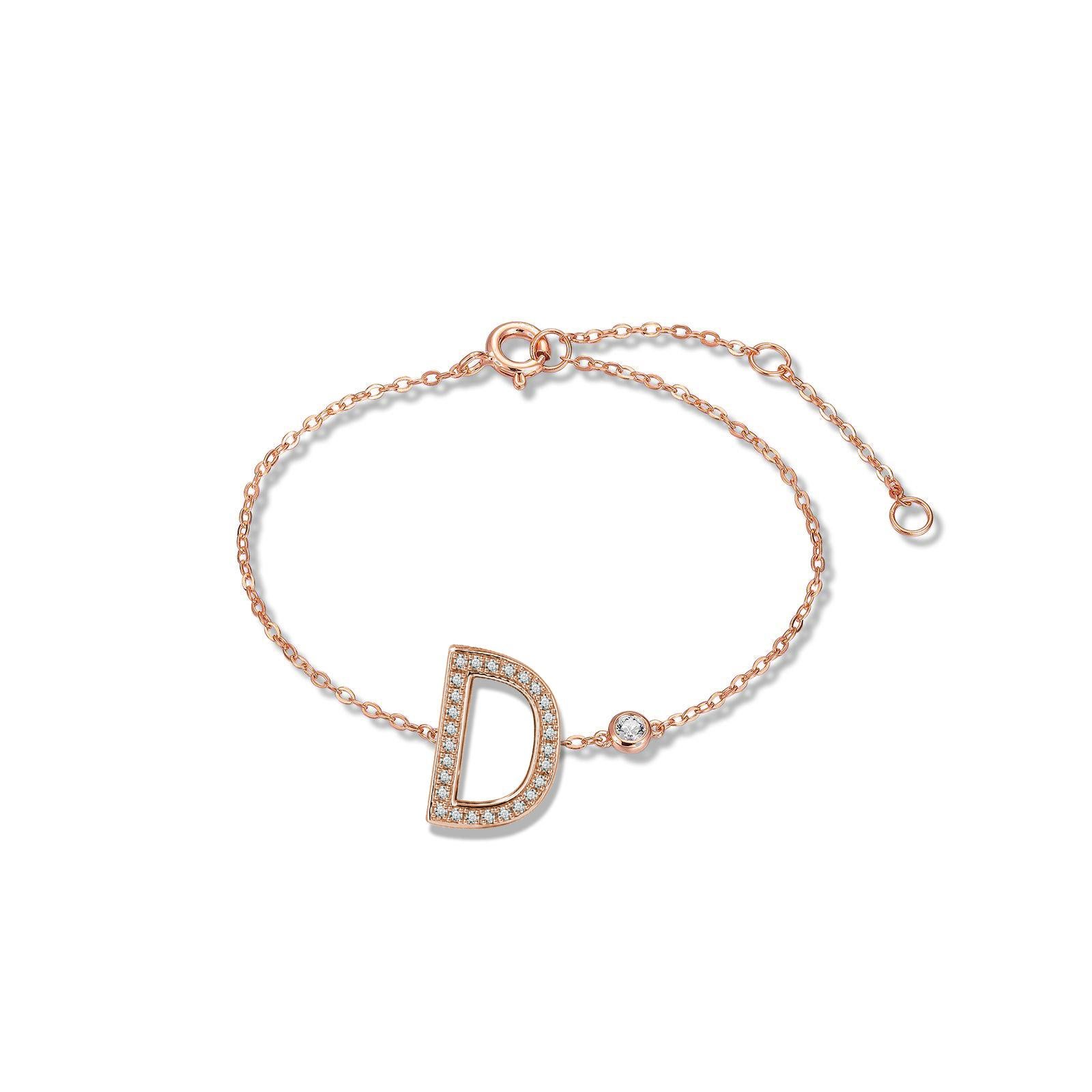 Nothing says YOU more than YOU. You are unique. You are bold.  You're not afraid to share who you are.  This initial bezel chain bracelet is elegantly slimline while sharing a little bit about yourself with others. .925 sterling silver base also