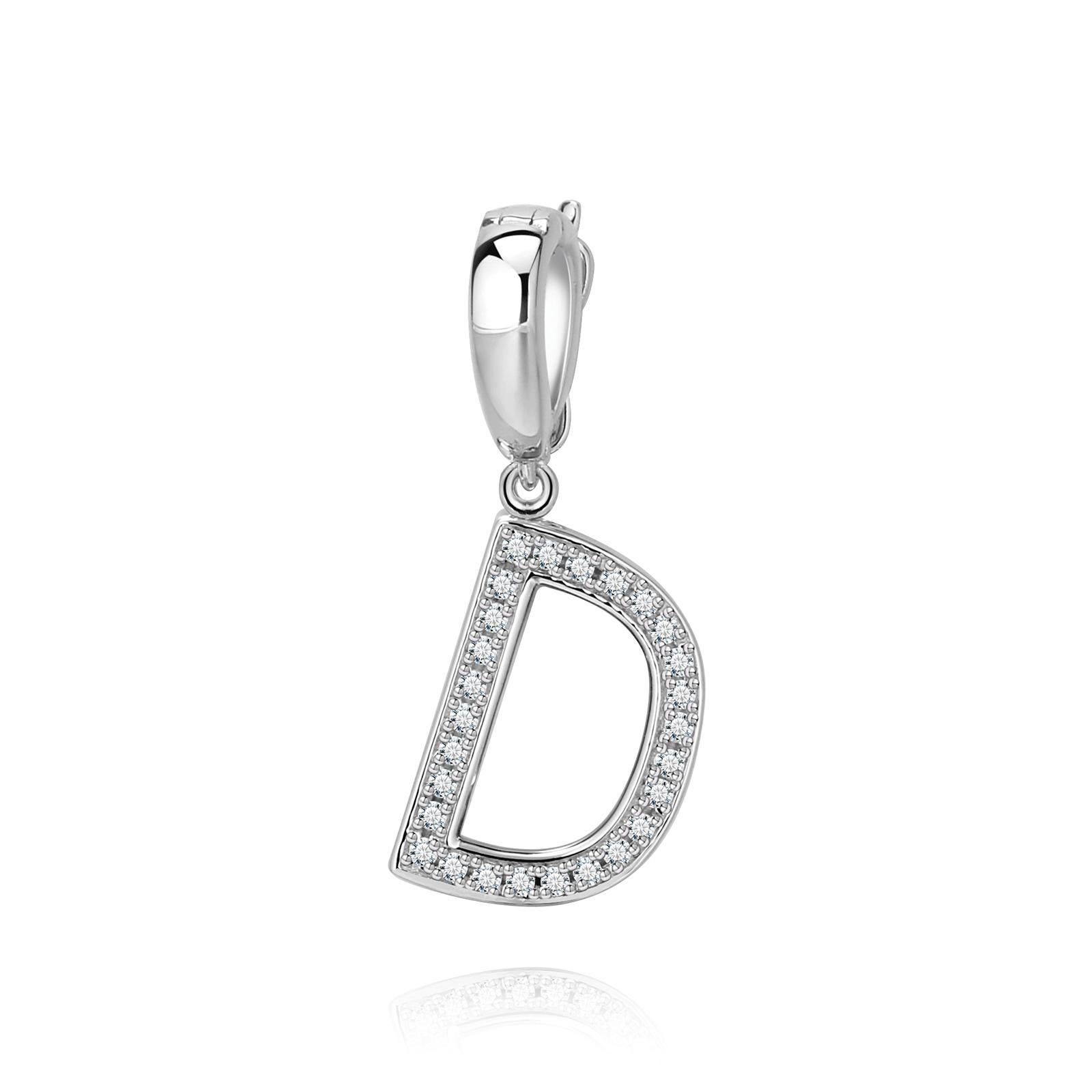 Modern D-Initial Pendant/Charm For Sale