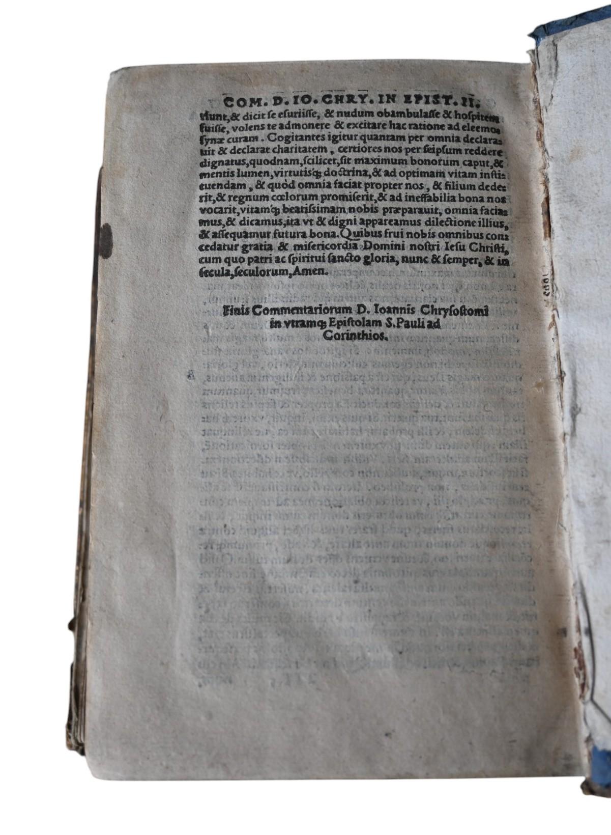 D. Ioannis Chrysostomi Archiepiscopi Constantinopolitani 1556 For Sale 4