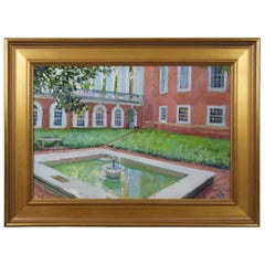 Vintage D is for Dauden Fountain East Courtyard Richmond Virginia by Edward Thomas