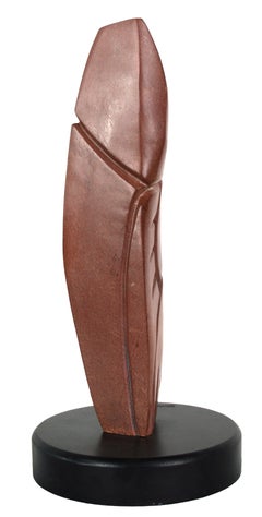 Abstract Figurative Red Clay Sculpture - Zimbabwean Shona Style