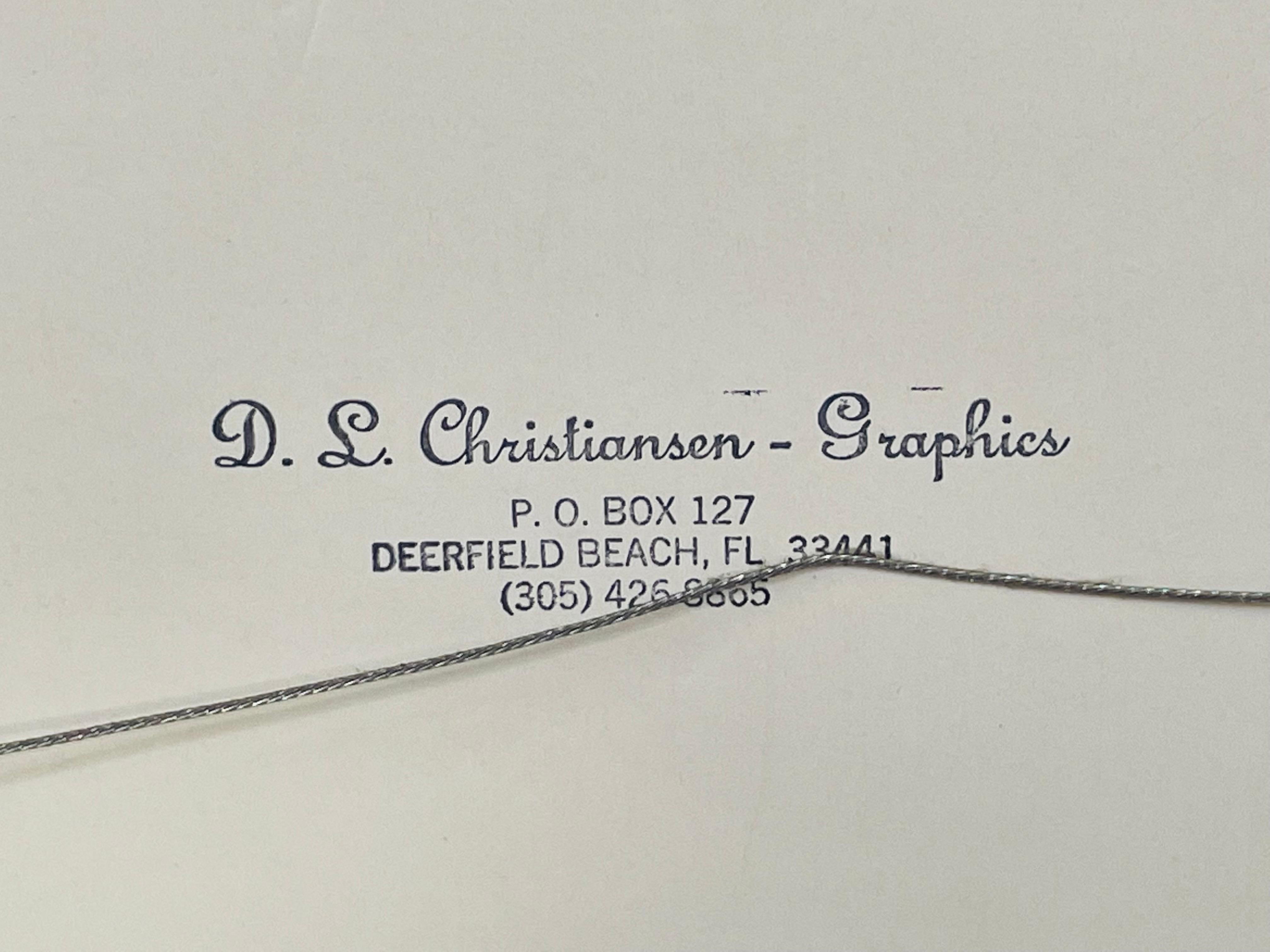 D. L. Christiansen Serigraph of a Diner Signed, Numbered 7