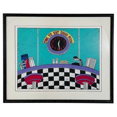 Vintage D. L. Christiansen Serigraph of a Diner Signed, Numbered