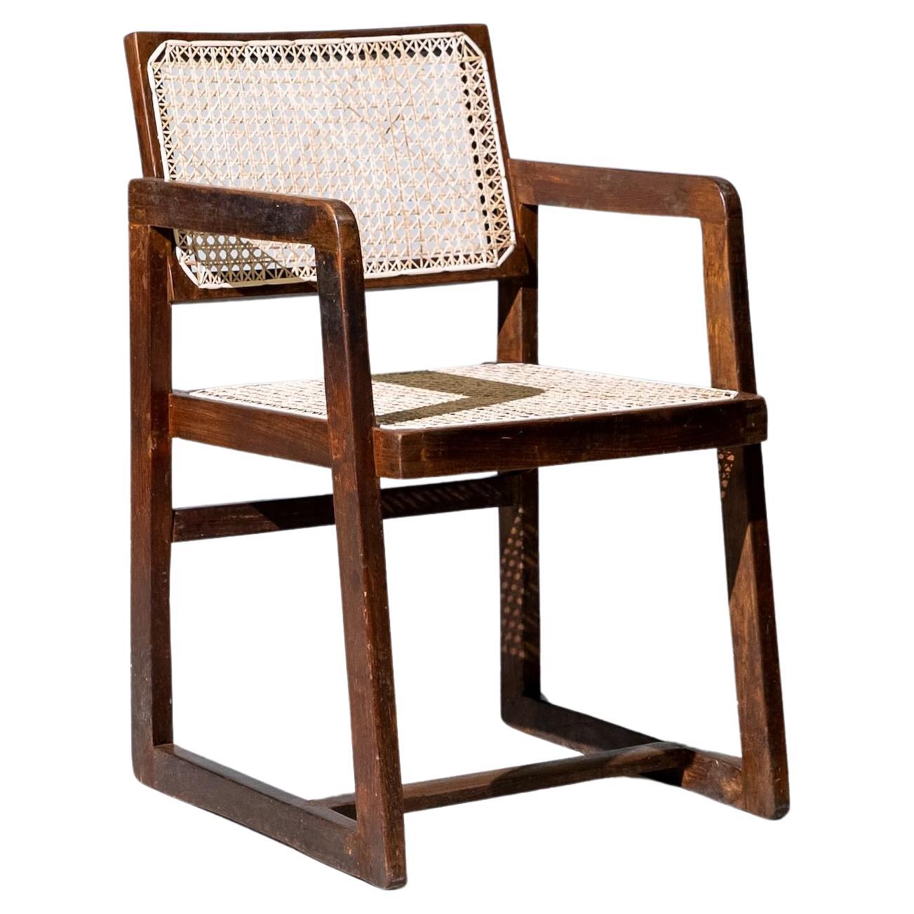 Silla Box con pata en D de Pierre Jeanneret, ca.1960 en venta