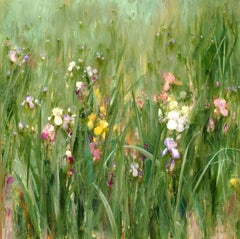 Field with Iris, Cornflower, poppies and wildflowers