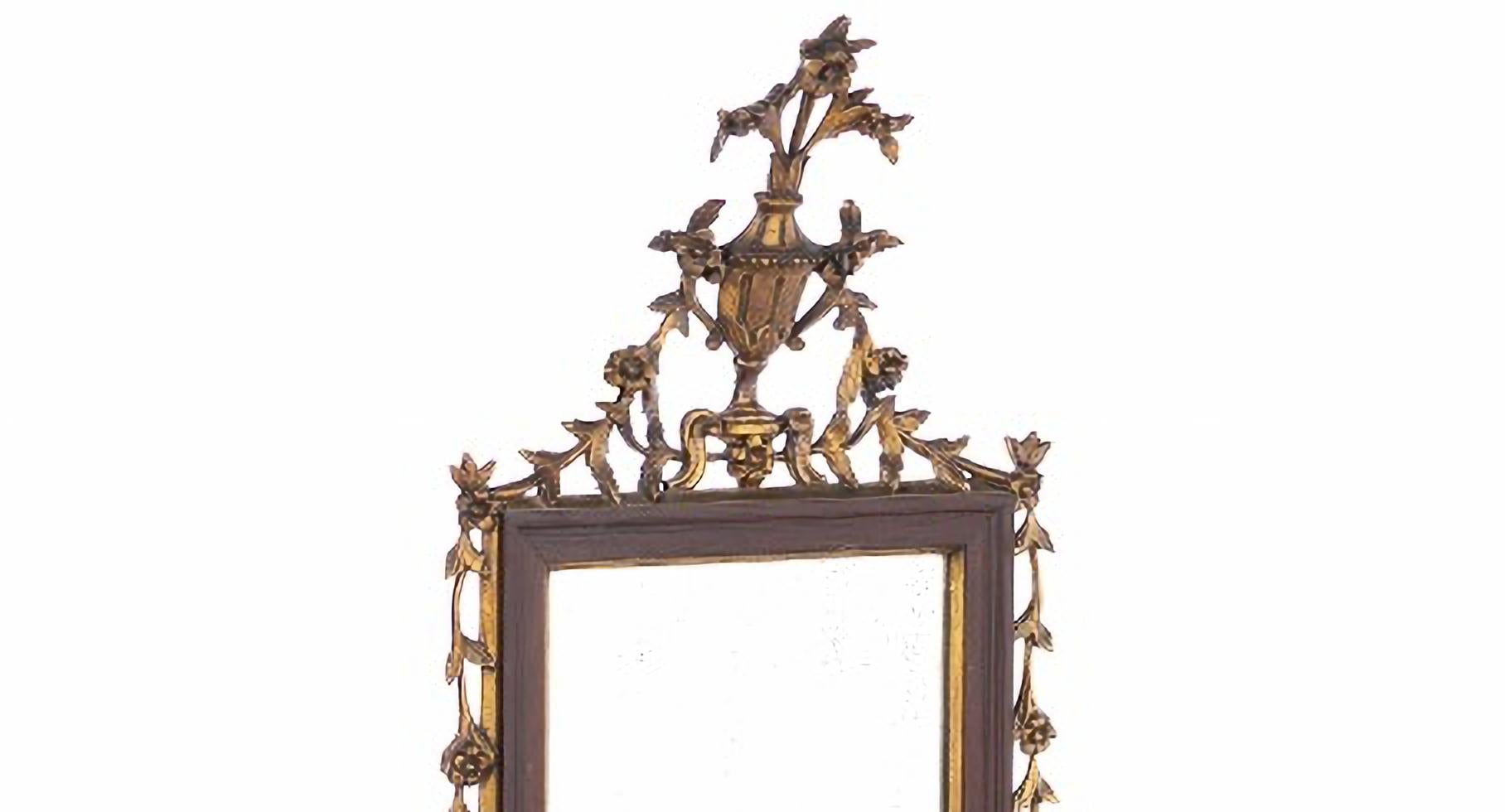 D. MARIA WALL MIRROR 19ème siècle

Portugais
en bois de rose sculpté et doré.
Dim. : 111 x 48 cm.
bonne condition