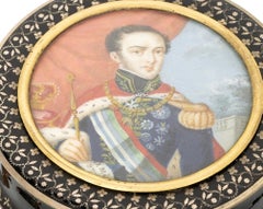 Tabacchiera D. Miguel I con dettagli in argento e oro