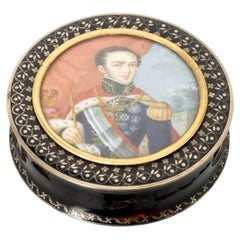Tabacchiera D. Miguel I con dettagli in argento e oro