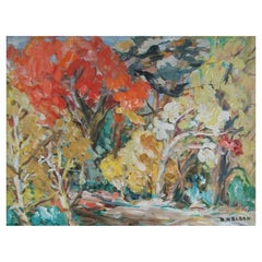 D. Nelson, Expressionistisches Ölgemälde auf Tafel, signiert, Kanada, ca. 1950er Jahre