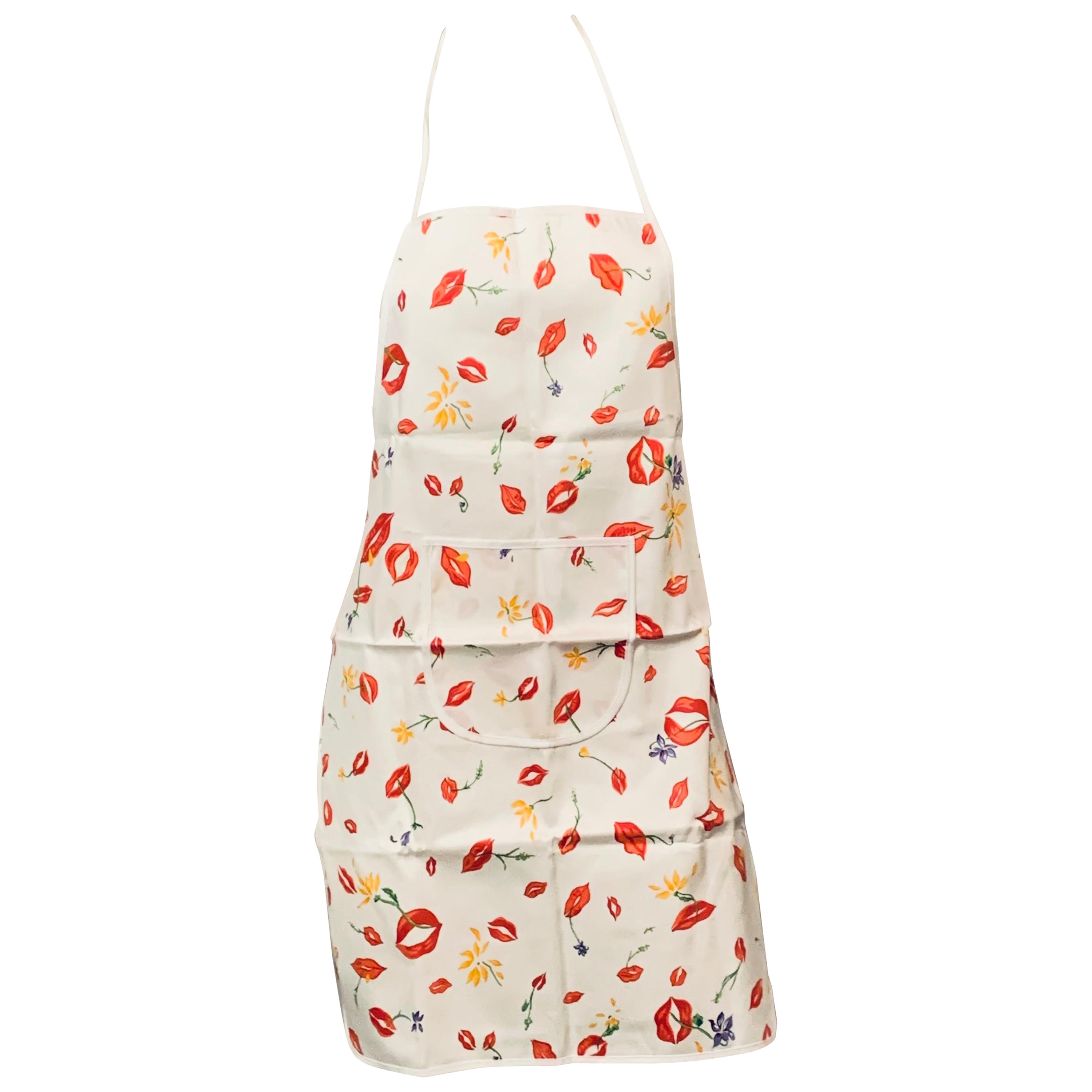 D. Porthault Seven Piece Travel Set In Salvador Dali Red Lips Pattern
