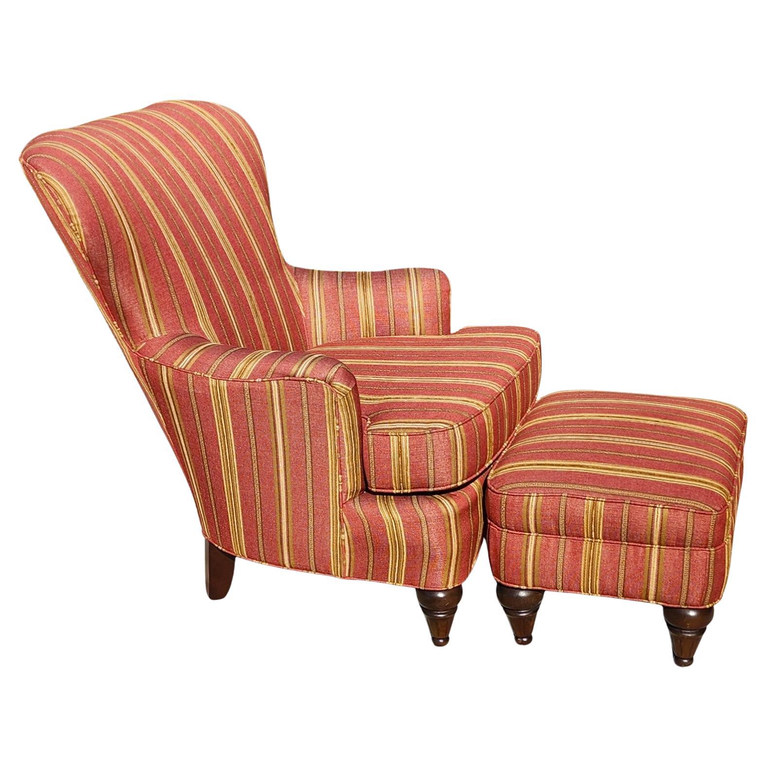 D R Kincaid Armchair & Ottoman Set