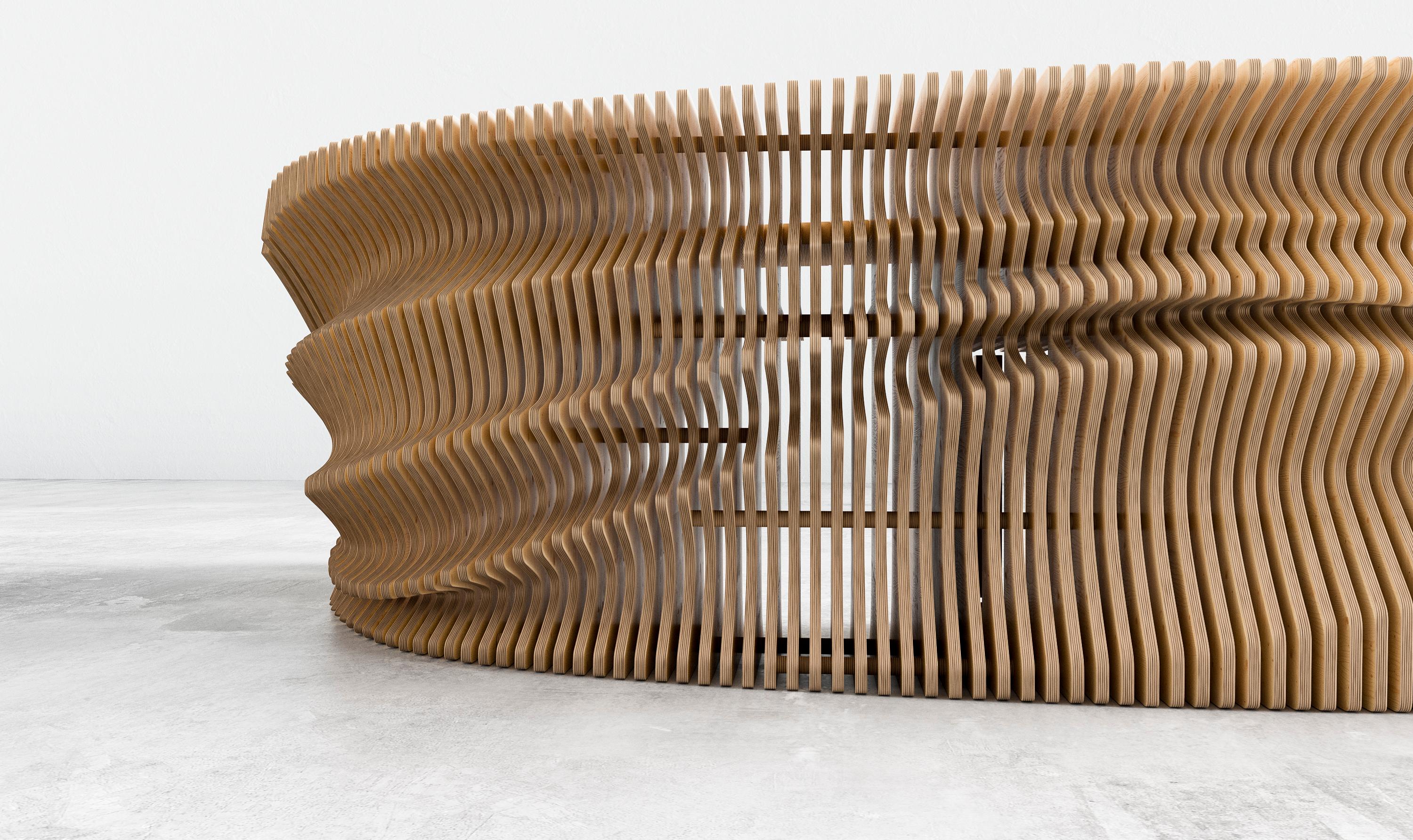 Contemporary D reception desk For Sale