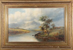 Vintage D. Rivers - 1981 Oil, Fishing In The Foothills