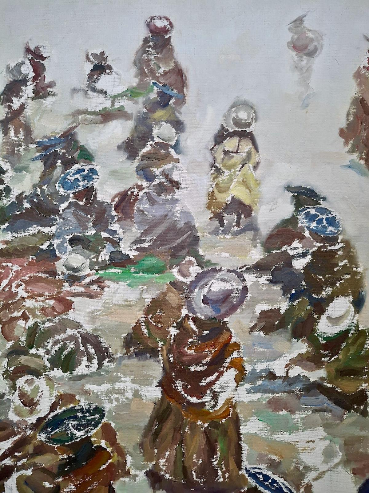 Snowstorm in Peru - Impressionist Painting by D. Rodríguez Candhalés 