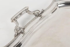 D. ROUSSEL - Rectangular Solid Silver Tray Circa 1880