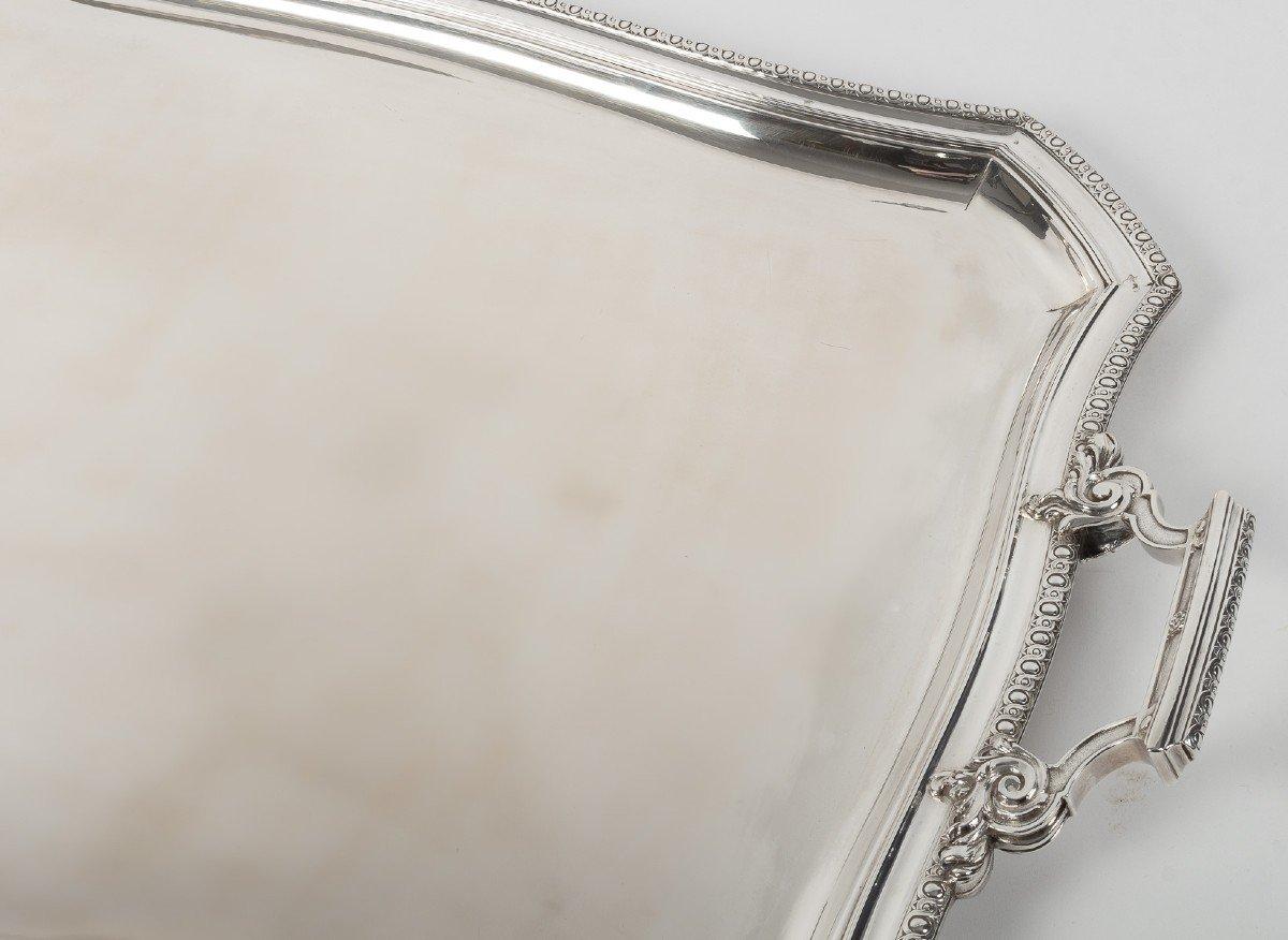 Napoleon III D. ROUSSEL - Rectangular Solid Silver Tray Circa 1880 For Sale