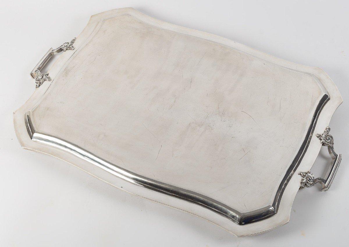 French D. ROUSSEL - Rectangular Solid Silver Tray Circa 1880 For Sale