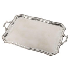 Antique D. ROUSSEL - Rectangular Solid Silver Tray Circa 1880