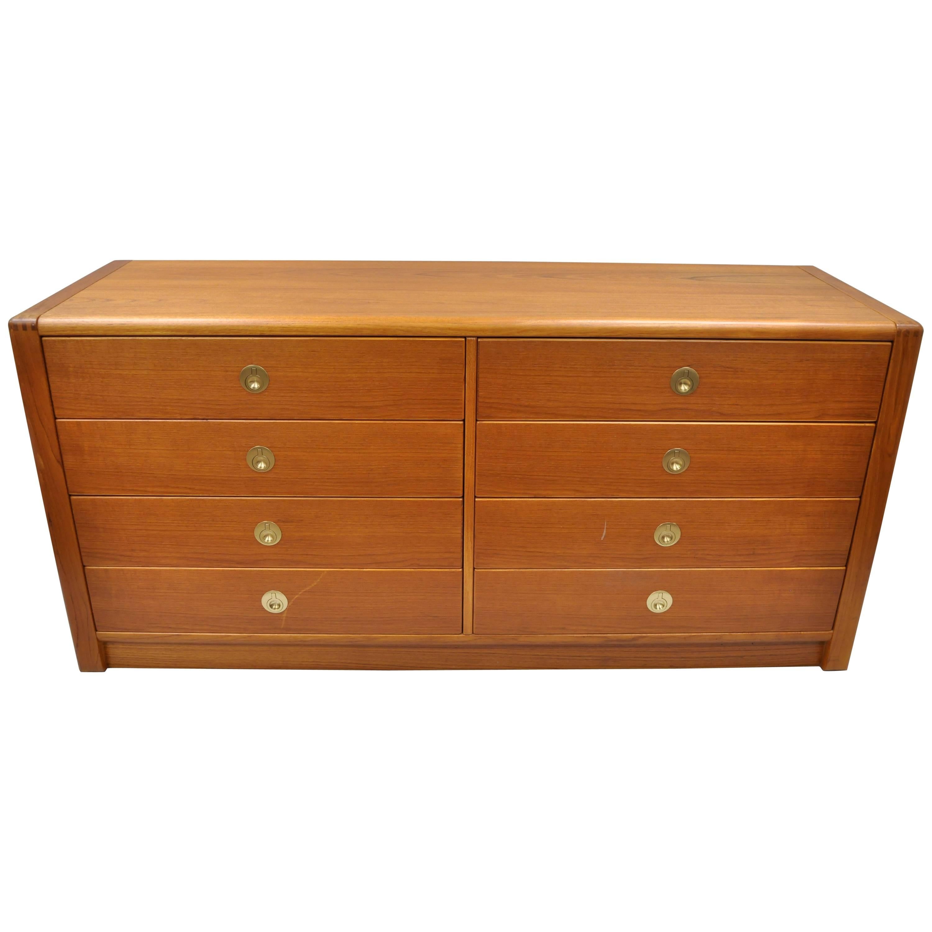 D-Scan Captain Line Campaign Danish Style Modern Teak Long Dresser Credenza