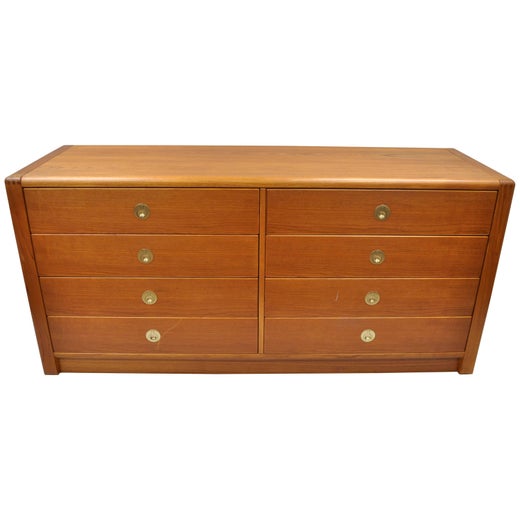 D Scan Captain Line Campaign Danish Style Modern Teak Long Dresser