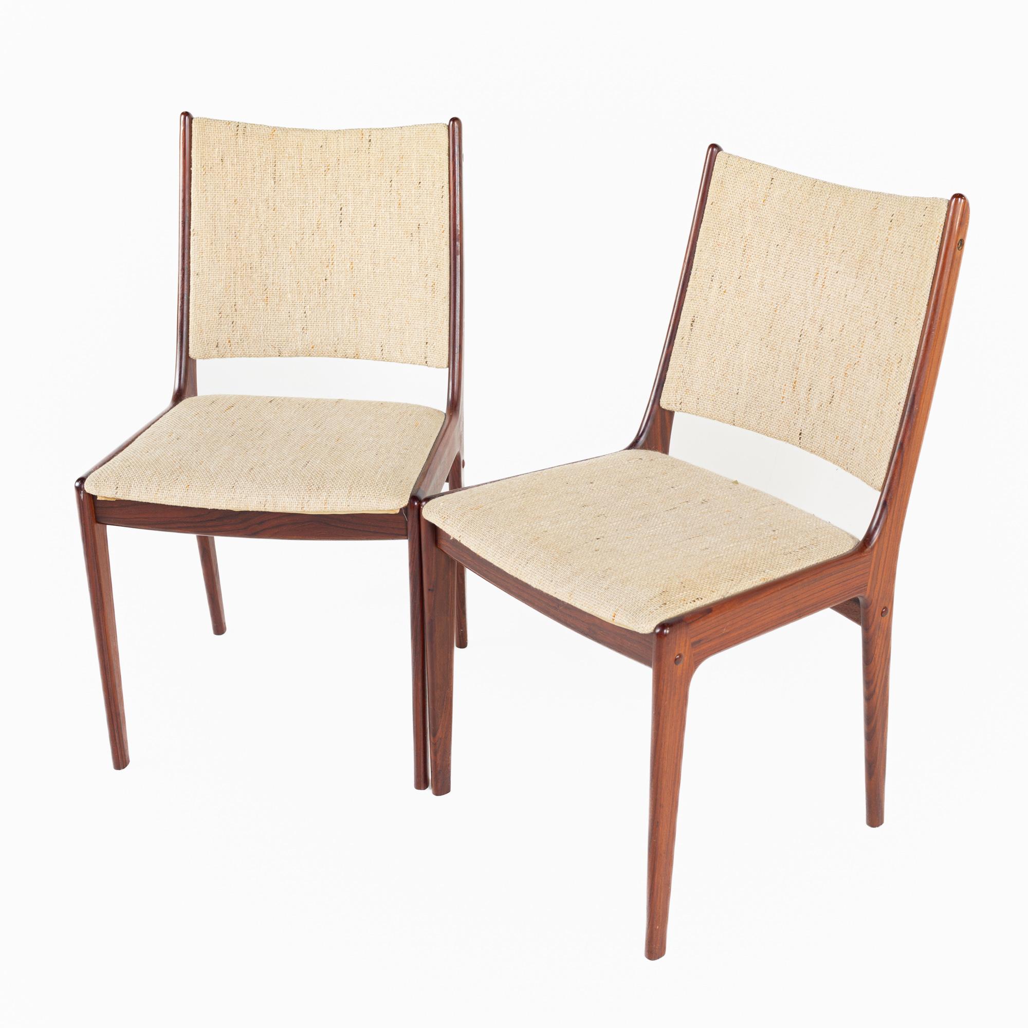 Mid-Century Modern D Scan Mid-Century Danish Rosewood Dining Chairs, Set of 2