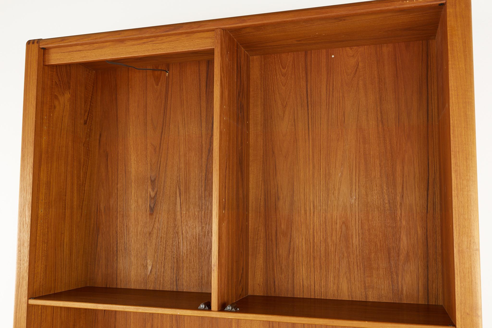 D Scan Mid Century Teak and Brass Buffet and Hutch 1