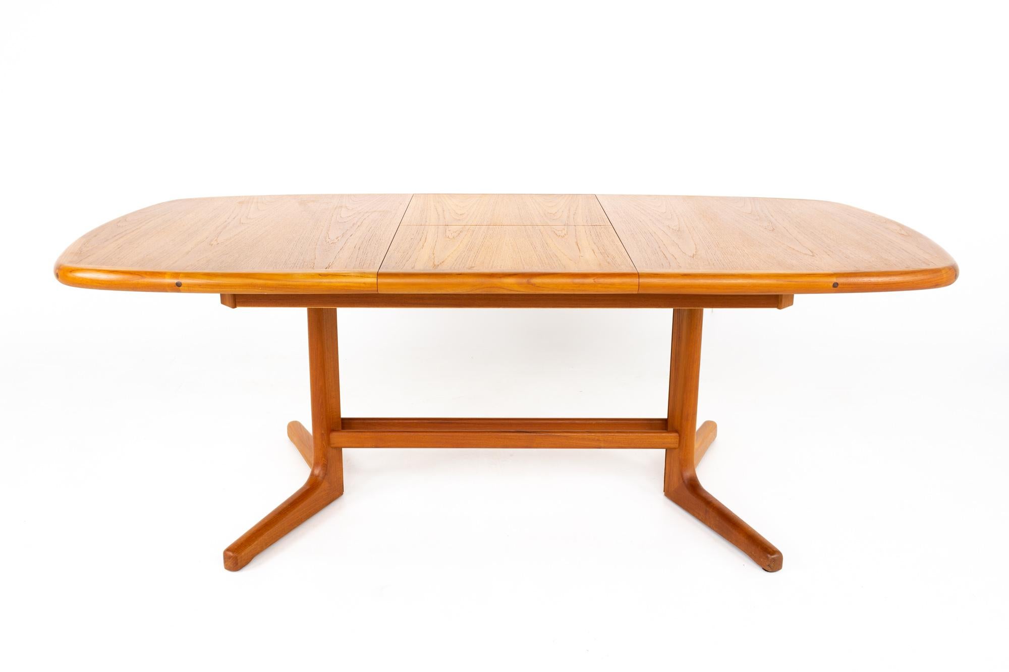 Mid-Century Modern D-Scan Mid Century Teak Hidden Leaf Dining Table