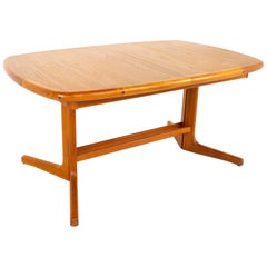 Vintage D-Scan Mid Century Teak Hidden Leaf Dining Table