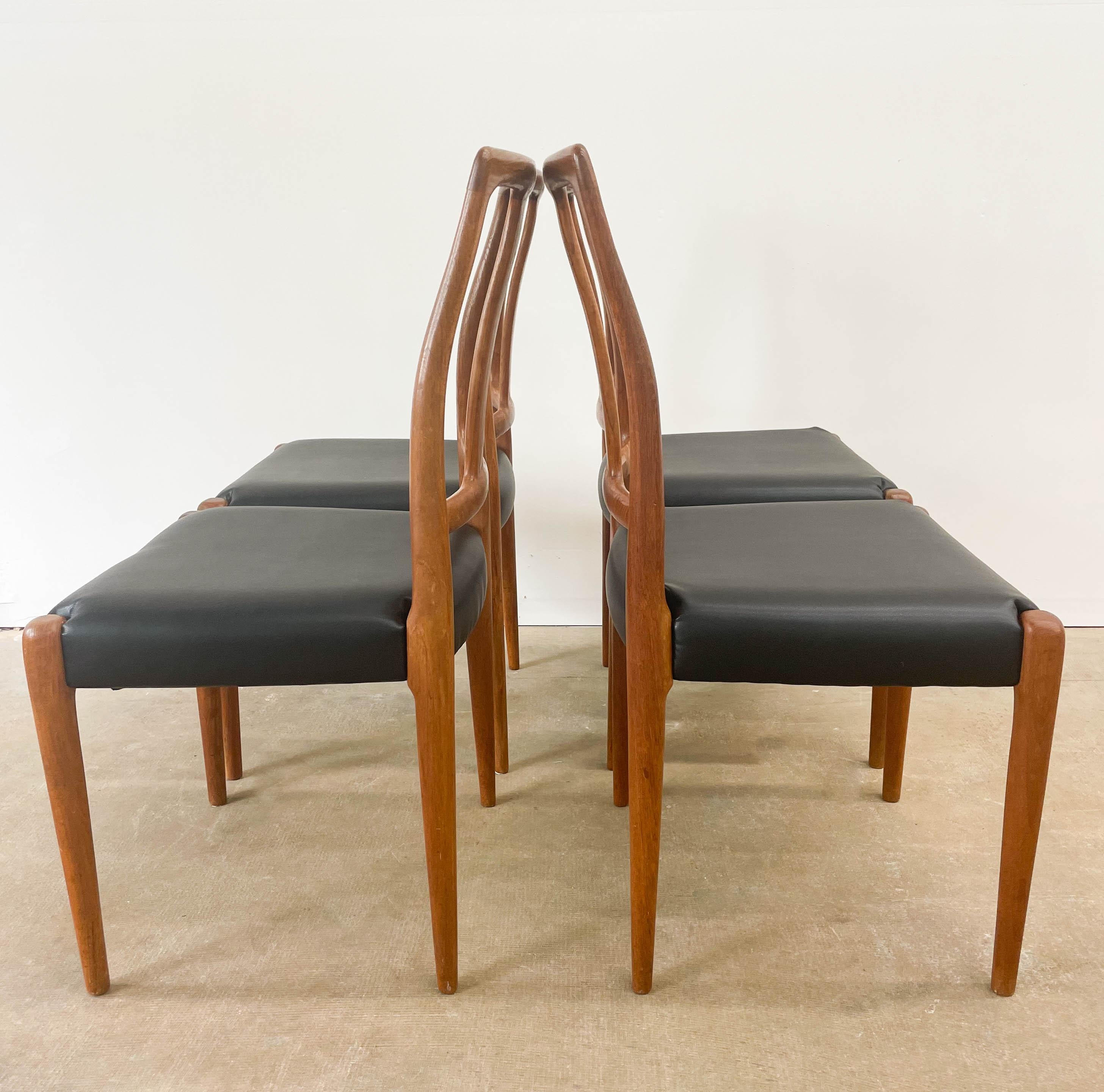 American D-Scan Teak Dining Chairs