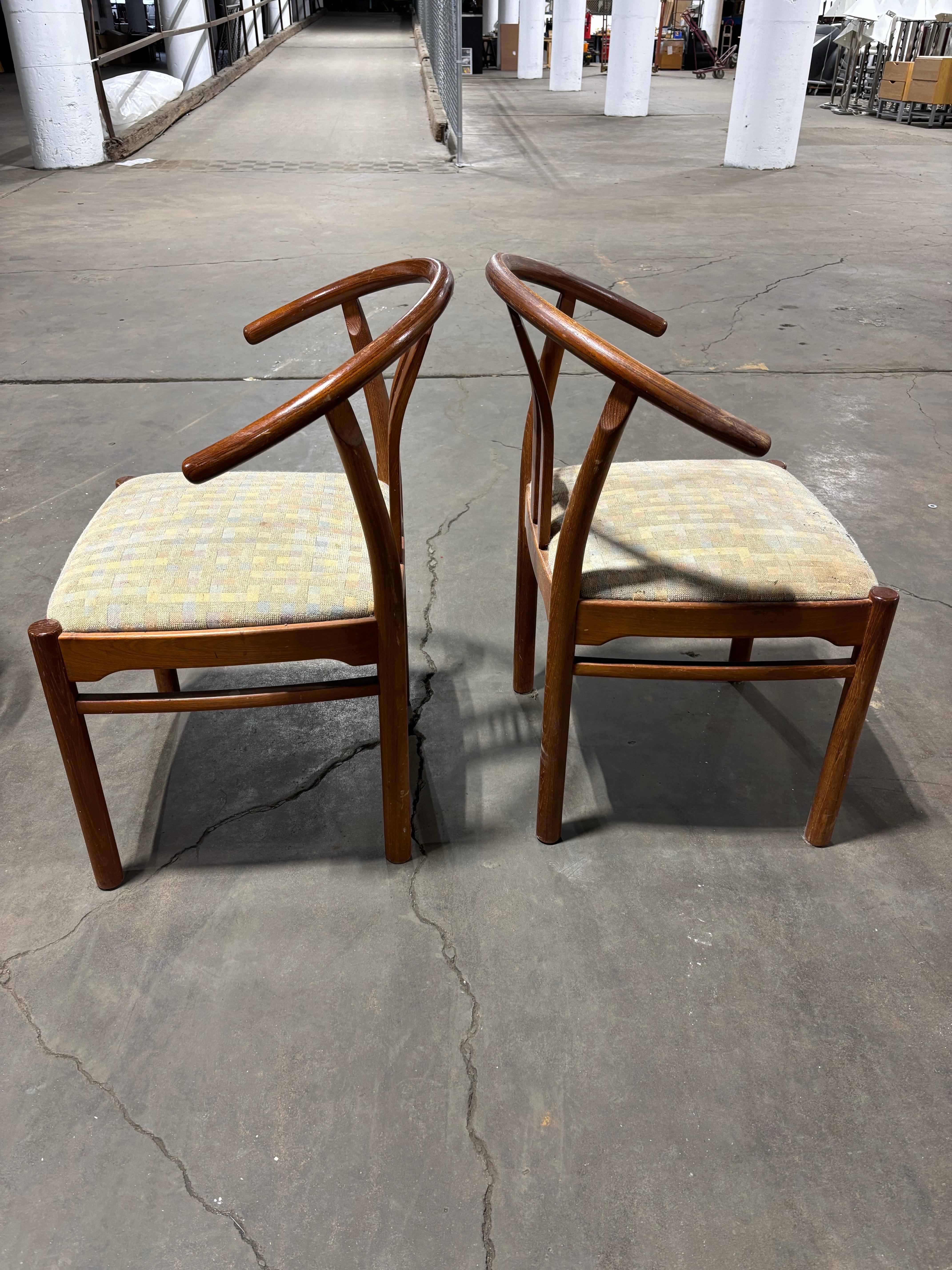 Scandinavo moderno D Scan Sedie da sala da pranzo in teak/ Set di 6 sedie in vendita