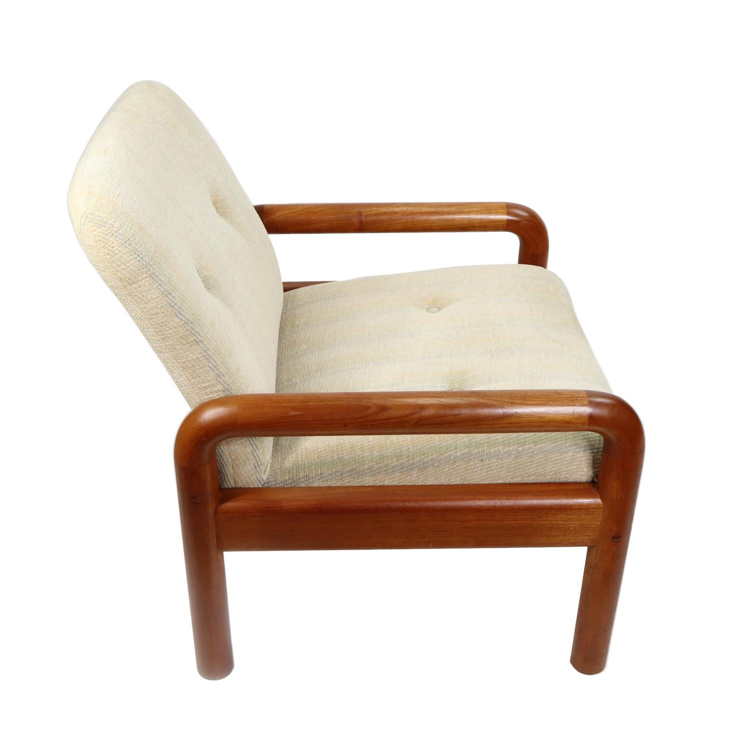 Scandinavian Modern D-Scan Vintage Solid Teak Danish Modern Lounge Chair