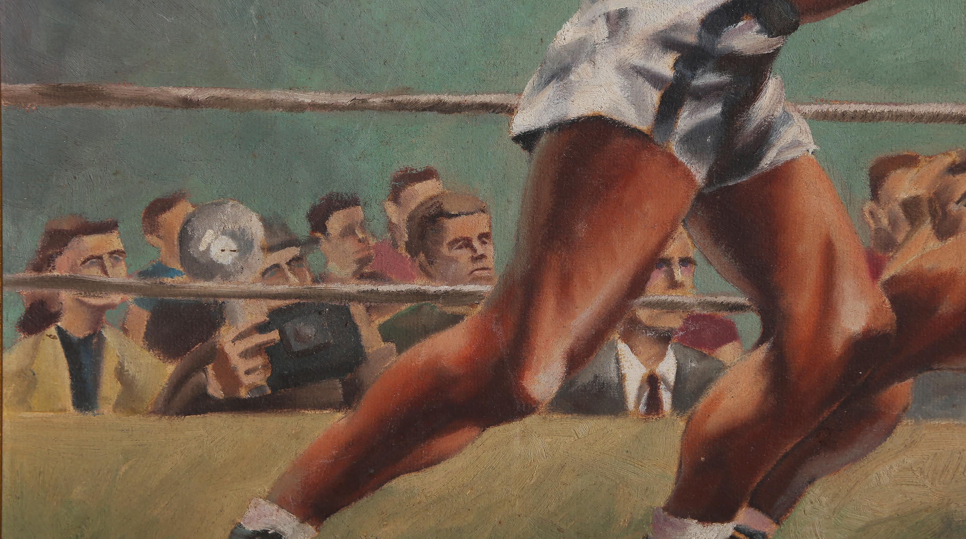 The Knockout, Boxing Illustration by Chod Stine For Sale 3