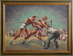 Vintage The Knockout, Boxing Illustration by Chod Stine